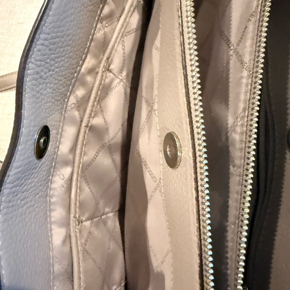 Michael Kors Grey Leather Satchel - Picture 6 of 9